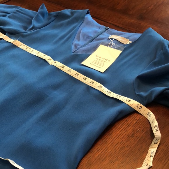 NWT Blue Ruffle sleeve Dress - Picture 10 of 14